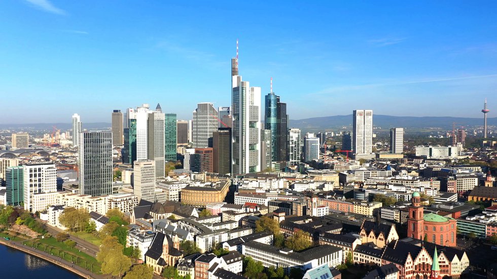 The financial district in Frankfurt am Main
