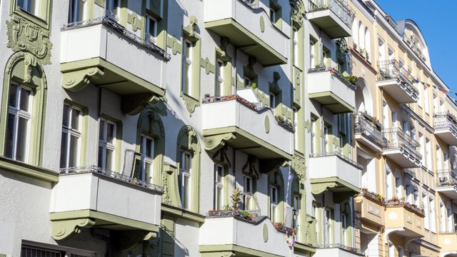 Old apartment buildings